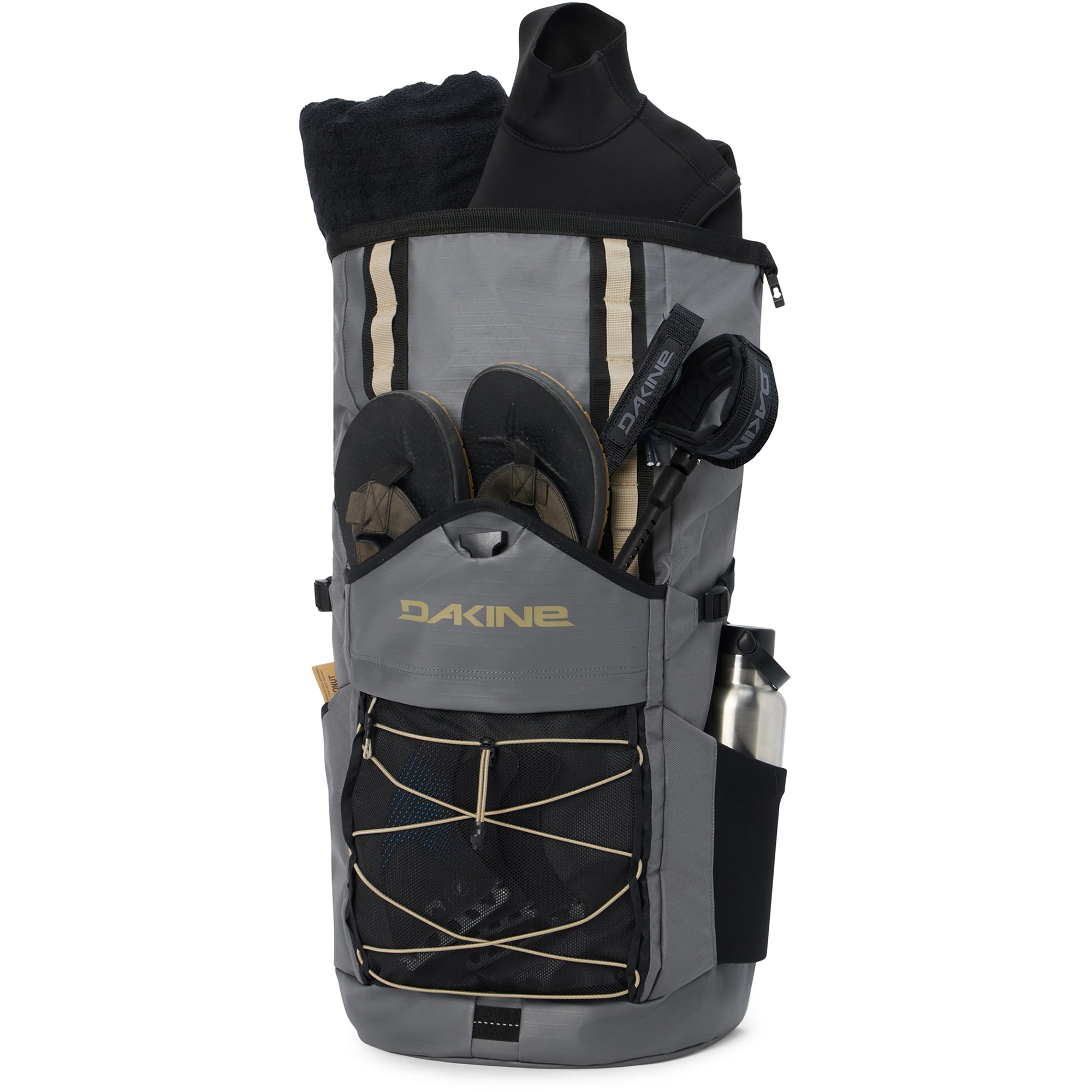 Mission Surf DLX Wet/Dry Rolltop Backpack 35L - Stone/Castlerock - Image 3